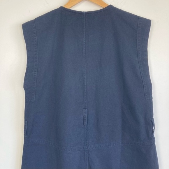 Banana Republic Factory Split Neck Mini Dress Black Safari Minimalist Sz LP NWT - Picture 9 of 13